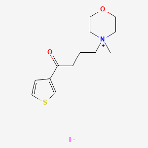 molecular formula C13H20INO2S B15478187 4-Methyl-4-(3-(3-thenoyl)propyl)morpholinium iodide CAS No. 31634-11-4