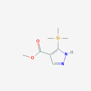 molecular formula C8H14N2O2Si B15478194 Methyl 5-(trimethylsilyl)-1H-pyrazole-4-carboxylate CAS No. 24602-47-9