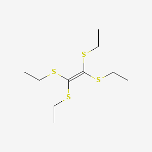 molecular formula C10H20S4 B15478209 Ethene, tetrakis(ethylthio)- CAS No. 35994-88-8