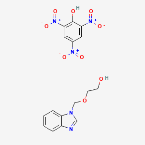 molecular formula C16H15N5O9 B15478211 Ethanol, 2-(1-benzimidazolylmethoxy)-, picrate CAS No. 34703-78-1