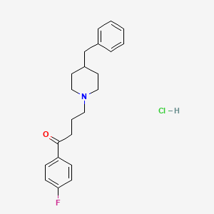 molecular formula C22H27ClFNO B15478240 Butyrophenone, 4-(4-benzylpiperidino)-4'-fluoro-, hydrochloride CAS No. 35623-05-3