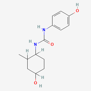 molecular formula C14H20N2O3 B15478264 Urea, N-(4-hydroxy-2-methylcyclohexyl)-N'-(4-hydroxyphenyl)- CAS No. 25546-04-7
