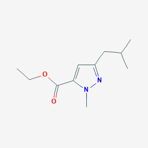 molecular formula C11H18N2O2 B154783 Ethyl 2-methyl-5-(2-methylpropyl)pyrazole-3-carboxylate CAS No. 133261-09-3