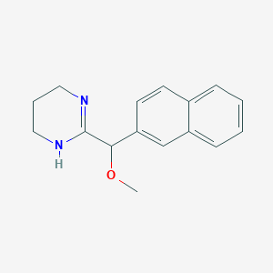 molecular formula C16H18N2O B15478319 3,4,5,6-Tetrahydro-2-(methoxy-(1-naphthyl)methyl)pyrimidine CAS No. 33235-83-5