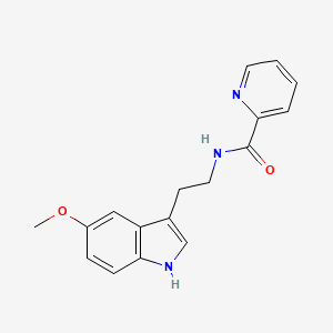 molecular formula C17H17N3O2 B15478393 Picolinamide, N-(2-(5-methoxyindol-3-yl)ethyl)- CAS No. 29745-41-3