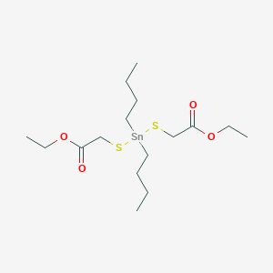 molecular formula C16H32O4S2Sn B15478454 Ethyl 4,4-dibutyl-7-oxo-8-oxa-3,5-dithia-4-stannadecan-1-oate CAS No. 25074-09-3