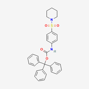 molecular formula C31H30N2O4S B15478457 Triphenylmethyl [4-(piperidine-1-sulfonyl)phenyl]carbamate CAS No. 35819-86-4