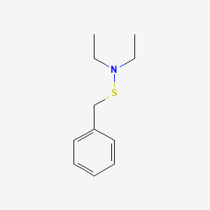molecular formula C11H17NS B15478481 N-(Benzylsulfanyl)-N-ethylethanamine CAS No. 34879-74-8