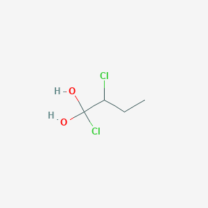 molecular formula C4H8Cl2O2 B15478489 1,2-Dichlorobutane-1,1-diol CAS No. 28903-23-3