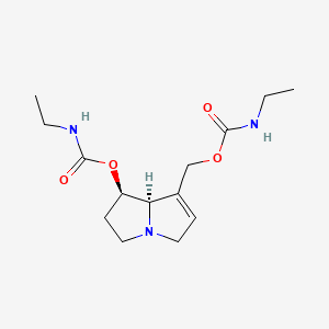 molecular formula C14H23N3O4 B15478492 Retronecine N-ethyl carbamate diester CAS No. 34258-12-3