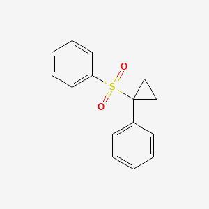 molecular formula C15H14O2S B15478520 [1-(Benzenesulfonyl)cyclopropyl]benzene CAS No. 34782-55-3