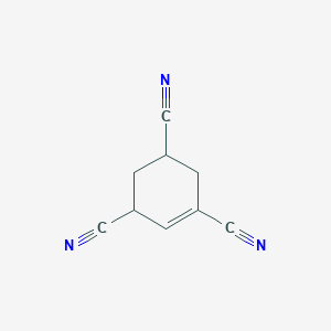molecular formula C9H7N3 B15478576 Cyclohex-1-ene-1,3,5-tricarbonitrile CAS No. 31701-60-7
