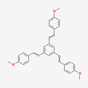 molecular formula C33H30O3 B15478604 1,1',1''-[Benzene-1,3,5-triyltri(ethene-2,1-diyl)]tris(4-methoxybenzene) CAS No. 23820-52-2