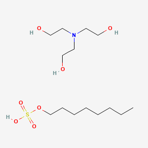 molecular formula C8H18O4S.C6H15NO3<br>C14H33NO7S B15478606 Triethanolamine octyl sulfate CAS No. 30862-34-1