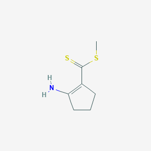 molecular formula C7H11NS2 B15478704 Methyl 2-aminocyclopent-1-ene-1-carbodithioate CAS No. 34281-29-3