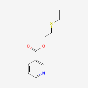 molecular formula C10H13NO2S B15478765 2-(Ethylthio)ethyl nicotinate CAS No. 27868-70-8