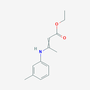 molecular formula C13H17NO2 B15478773 Ethyl 3-(3-methylanilino)but-2-enoate CAS No. 33240-20-9