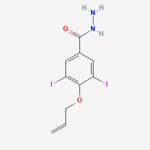 molecular formula C10H10I2N2O2 B15478845 Benzoic acid, 4-(allyloxy)-3,5-diiodo-, hydrazide CAS No. 23964-39-8