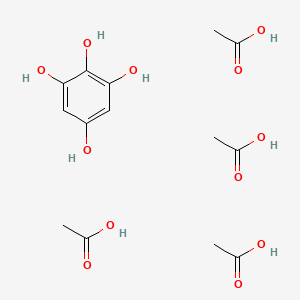 molecular formula C14H22O12 B15478864 Acetic acid;benzene-1,2,3,5-tetrol CAS No. 24924-09-2