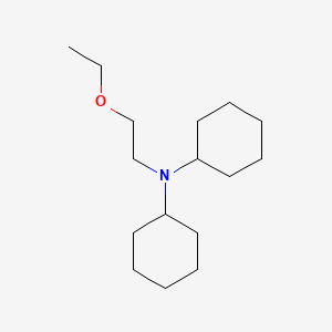 molecular formula C16H31NO B15478901 N-Cyclohexyl-N-(2-ethoxyethyl)cyclohexanamine CAS No. 32996-96-6