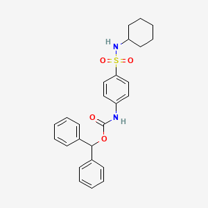 molecular formula C26H28N2O4S B15478907 benzhydryl N-[4-(cyclohexylsulfamoyl)phenyl]carbamate CAS No. 35819-83-1