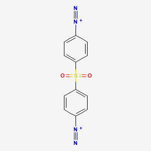 molecular formula C12H8N4O2S+2 B15479028 Benzenediazonium, 4,4'-sulfonylbis- CAS No. 25222-68-8