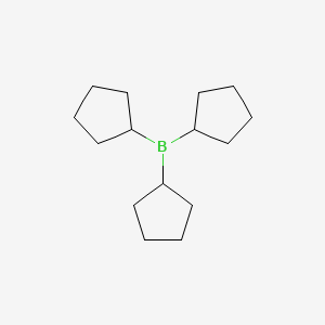 molecular formula C15H27B B15479088 Tricyclopentylborane CAS No. 23985-40-2