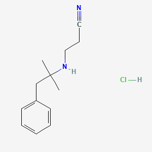 molecular formula C13H19ClN2 B15479163 Propanenitrile, 3-((1,1-dimethyl-2-phenylethyl)amino)-, monohydrochloride CAS No. 24448-54-2