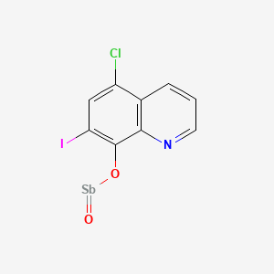 molecular formula C9H4ClINO2Sb B15479190 Quinoline, 5-chloro-7-iodo-8-(stibosooxy)- CAS No. 35592-48-4