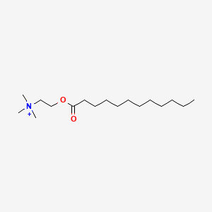molecular formula C17H36NO2+ B15479457 Ethanaminium, N,N,N-trimethyl-2-[(1-oxododecyl)oxy]- CAS No. 23464-77-9