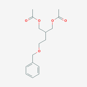 molecular formula C16H22O5 B154798 2-Acetoxymethyl-4-benzyloxybut-1-yl acetate CAS No. 131266-10-9