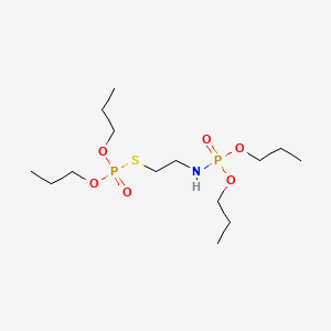 molecular formula C14H33NO6P2S B15480114 s-{2-[(Dipropoxyphosphoryl)amino]ethyl} o,o-dipropyl phosphorothioate CAS No. 23497-23-6