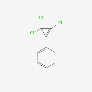 molecular formula C9H5Cl3 B15480272 Benzene, (2,3,3-trichloro-1-cyclopropen-1-yl)- CAS No. 24648-07-5