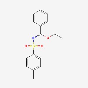 molecular formula C16H17NO3S B15480586 N-(Ethoxy-phenyl-methylene)-4-methylbenzenesulfonamide CAS No. 22158-85-6