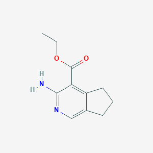 molecular formula C11H14N2O2 B154806 ethyl 3-amino-6,7-dihydro-5H-cyclopenta[c]pyridine-4-carboxylate CAS No. 137676-51-8
