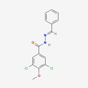molecular formula C15H12Cl2N2O2 B15480672 N-[(E)-benzylideneamino]-3,5-dichloro-4-methoxybenzamide CAS No. 23959-41-3