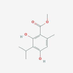molecular formula C12H16O4 B15480680 Methyl 2,4-dihydroxy-6-methyl-3-(propan-2-yl)benzoate CAS No. 31411-66-2
