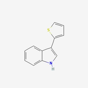 molecular formula C12H9NS B15480693 1H-Indole, 3-(2-thienyl)- CAS No. 33333-57-2