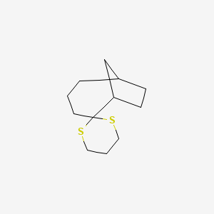 molecular formula C12H20S2 B15480779 Spiro[bicyclo[4.2.1]nonane-2,2'-[1,3]dithiane] CAS No. 28640-77-9