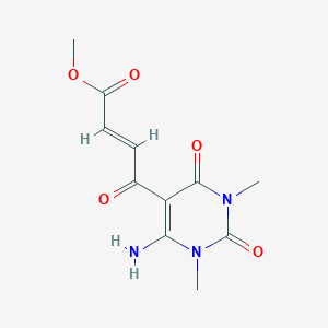 molecular formula C11H13N3O5 B15480798 methyl (E)-4-(4-amino-1,3-dimethyl-2,6-dioxopyrimidin-5-yl)-4-oxobut-2-enoate CAS No. 33016-11-4