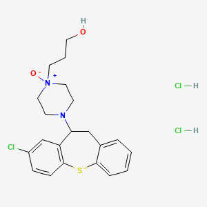molecular formula C21H27Cl3N2O2S B15480831 Oxyclothepin N-oxide dihydrochloride CAS No. 32859-69-1