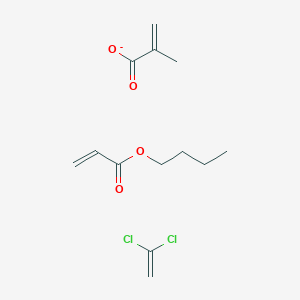molecular formula C13H19Cl2O4- B15480862 Butyl prop-2-enoate;1,1-dichloroethene;2-methylprop-2-enoate CAS No. 25988-90-3