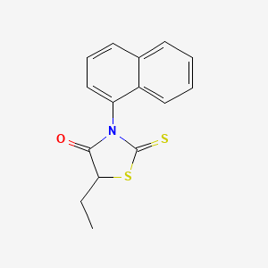 molecular formula C15H13NOS2 B15480867 5-Ethyl-3-(1-naphthyl)rhodanine CAS No. 23517-80-8