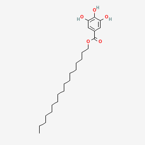 molecular formula C24H40O5 B15480873 Benzoic acid, 3,4,5-trihydroxy-, heptadecyl ester CAS No. 26921-65-3