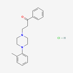 molecular formula C20H25ClN2O B15480978 Propiophenone, 3-(4-o-tolyl-1-piperazinyl)-, monohydrochloride CAS No. 23771-37-1