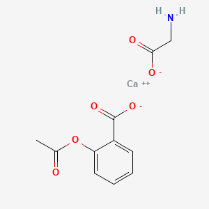 molecular formula C11H11CaNO6 B15480990 Aspirin glycine calcium CAS No. 22194-39-4