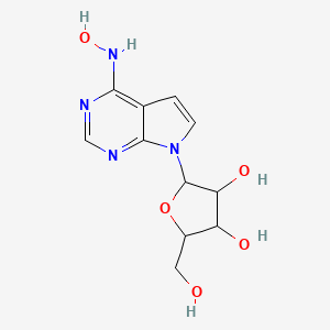 molecular formula C11H14N4O5 B15481001 n-Hydroxy-7-pentofuranosyl-7h-pyrrolo[2,3-d]pyrimidin-4-amine CAS No. 22886-45-9