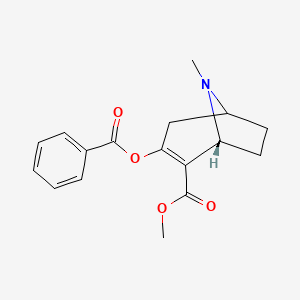 molecular formula C17H19NO4 B15481018 methyl (1R)-3-benzoyloxy-8-methyl-8-azabicyclo[3.2.1]oct-2-ene-2-carboxylate CAS No. 26863-82-1