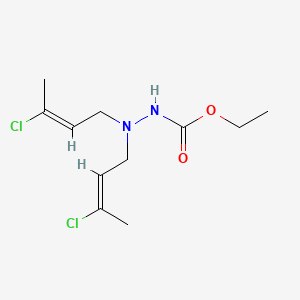 molecular formula C11H18Cl2N2O2 B15481024 ethyl N-[bis[(E)-3-chlorobut-2-enyl]amino]carbamate CAS No. 24423-60-7