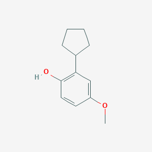 molecular formula C12H16O2 B15481025 Phenol, 2-cyclopentyl-4-methoxy- CAS No. 32396-10-4